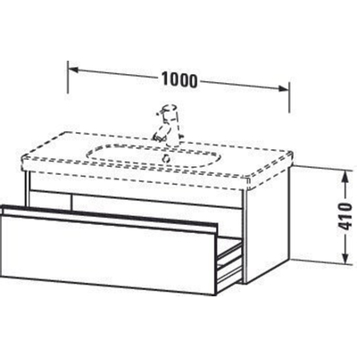 Duravit Ketho Meuble sous-lavabo 100x41x46.5cm basalte