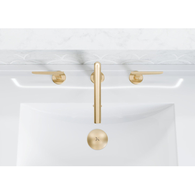 Crosswater Foile - 2 hendels - opbouw - geborsteld messing (goud)
