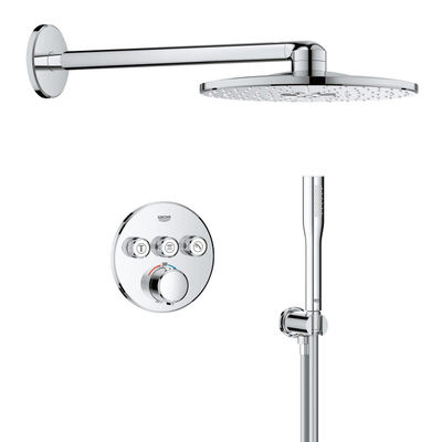 GROHE QuickFix Precision SmartControl Système de douche encastré - tête de douche Vitalio SmartActive 310 - chrome.