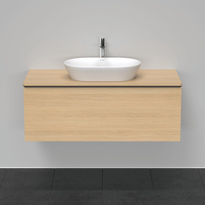 Duravit D-neo Wastafelonderbouwkast - met 1 lade - inclusief consoleplaat - voor 1 wastafel midden - 120x55x45.9cm natu - mat natuur eiken (hout)