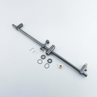 Fortifura Calvi Barre de douche - 90 cm - avec coude d'arrivée mural intégré - Gunmetal