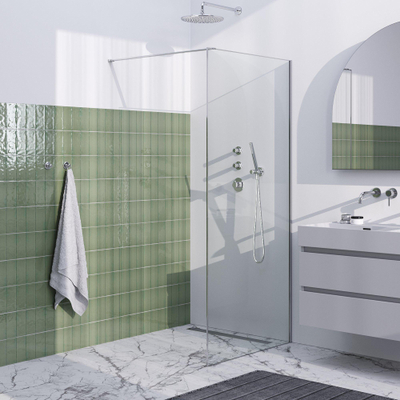 BRAUER Season Inloopdouche helder glas met frame 90x200cm - chroom