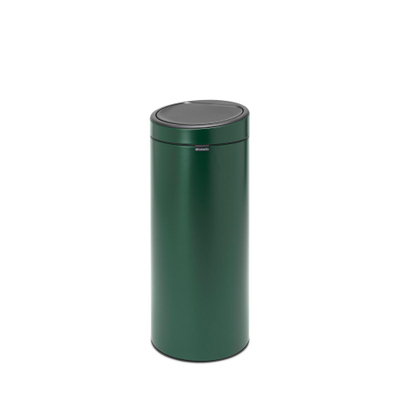Brabantia Touch Bin Poubelle - 30 litres - seau intérieur en plastique - pine green