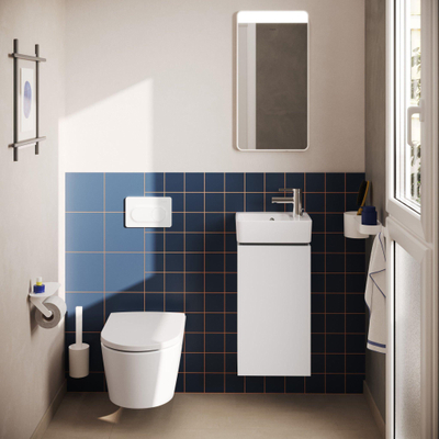Hansgrohe Xilesa e fontein onderkast - 34x24cm - scharnier rechts - mat wit
