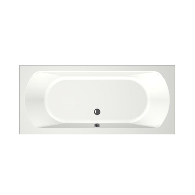 Xenz Lagoon Baignoire duo - 180x80x53 - bonde au milieu - acrylique - blanc mat