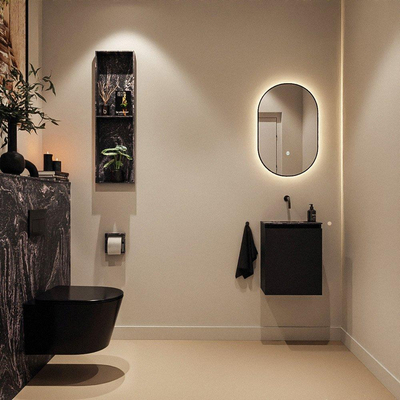 MONDIAZ TURE-DLUX 40cm toiletmeubel Urban. EDEN wastafel Lava positie midden. Zonder kraangat.
