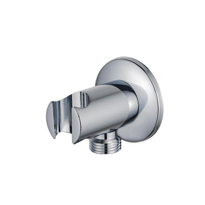 Fortifura Nebbio Ensemble combiné bain - mitigeur thermostatique - coude mural avec support douchette - flexible de douche lisse - barre douchette - bec - chrome