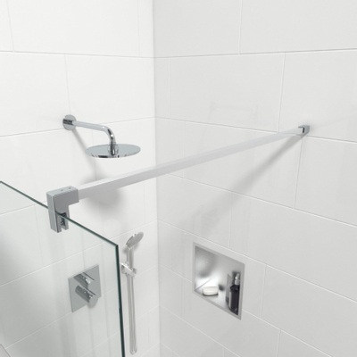 Marenza Bellini Inloopdouche - 160x200cm - veiligheidsglas - helder glas - matte band - anti kalk - chroom