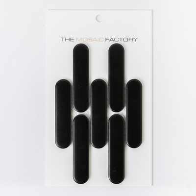 SAMPLE The Mosaic Factory Sevilla carreau mosaïque 2.3x9.8x0.6cm pour mur kitkat ovale finger Céramique Mat Noir