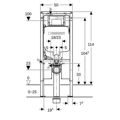 Geberit Duofix Inbouwreservoir met frame