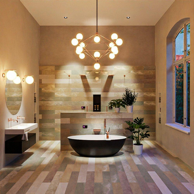 MONDIAZ FLOAT Baignoire îlot - 170x80cm - Urban/talc