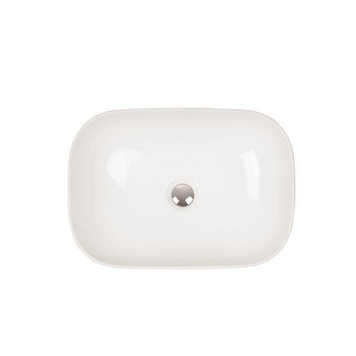 Crosswater Real Vasque - à poser - rectangulaire - 49x40x14,5cm - sans trop-plein - porcelaine blanche