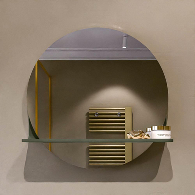 Mondiaz SPOT Miroir de salle de bain - rond 50cm - plan de miroir - couleur Armée