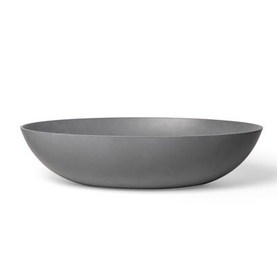 Ideavit Solidthin Wastafel - Vrijstaand - 60x40x14.5cm - Ovaal - solid surface - donker grijs