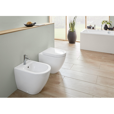 Villeroy & Boch Subway 2.0 staand bidet met kraangat met overloop wit