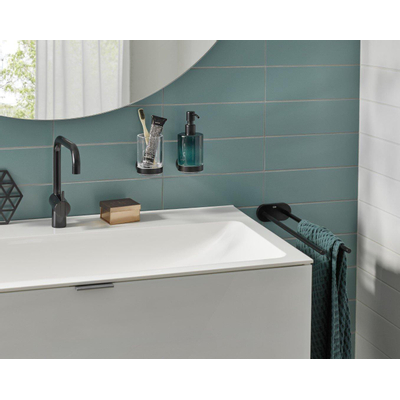 Emco Round Handdoekhouder - 40cm - dubbel - niet draaibaar - zwart