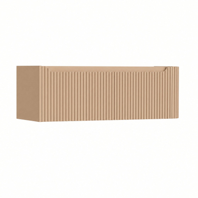 H&R Badmeubelen Juice Wastafelonderkast - 120x45x40cm - rechterhoek afgerond - 3D-front - 1 lade - geïntegreerde greep - peach