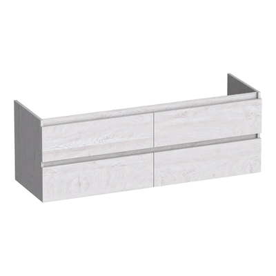 BRAUER Joy meuble sous lavabo 140 4 tiroirs softclose - sans poignée - 2 découpes pour siphon - Forest Seashell