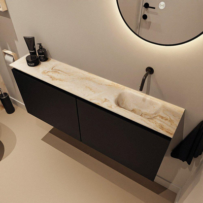 MONDIAZ TURE-DLUX 120cm toiletmeubel Urban. EDEN wastafel Frappe positie rechts. Zonder kraangat.