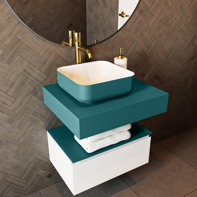 Mondiaz TOP 51 Topblad - 40x51x12cm - geschikt voor afdekplaat - Solid surface - Smag