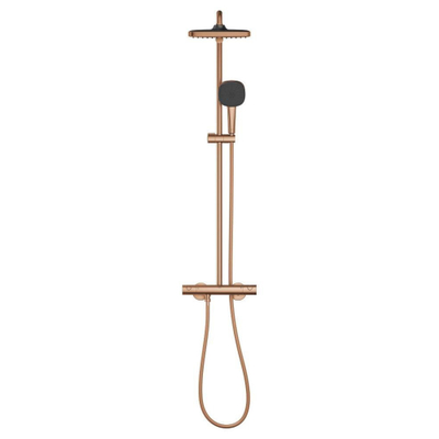 GROHE Vitalio Comfort doucheset - met thermostaat - geborsteld warm sunset (koper)