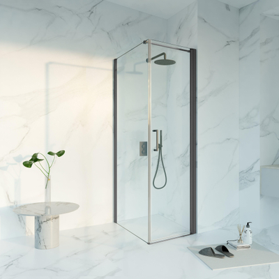 Fortifura Galeria Cabine de douche - 60x80x200 - Profil verre de sécurité - anti-calcaire - gunmetal brossé PVD