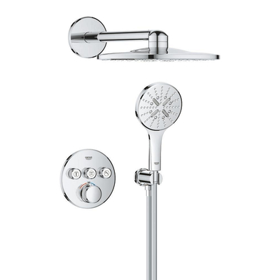 Grohe Rapido Perfect Showerset - Rainshower SmartActive 310 hoofddouche - rond - 3 straalsoorten - chroom