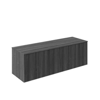 Crosswater Limit Badkamermeubelset - 140x45x45cm - 2 lades - steelwood/anthracite (hout)