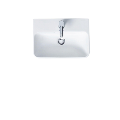 Duravit Me by starck wastafel 60x46 cm. 1x kraangat met overloop wit