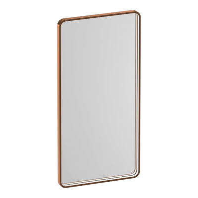 BRAUER Sapphire miroir 100 rectangulaire arrondi cadre cuivre avec éclairage LED direct avec fonction de variation et de couleur et télécommande