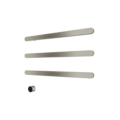 Hotbath &MORE Radiateur sèche-serviettes - 80x57cm - carré - 3 barres - horizontal - avec interrupteur - nickel brossé