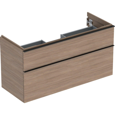 Geberit ICon wastafelonderkast - 118.4x61.5x47.6cm - 2 lades - met softclose - spaanplaat - eiken (hout)