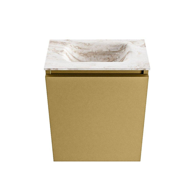 MONDIAZ TURE-DLUX Meuble de toilettes 40 cm Oro. EDEN lavabo Frappe position milieu. Sans trou de robinet.