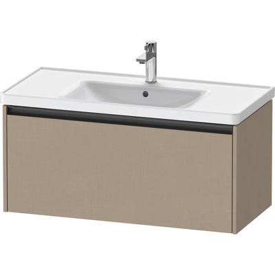 Duravit Ketho 2 meuble sous-lavabo avec 1 tiroir 98.4x45.5x44cm avec poignée anthracite Linnen mat