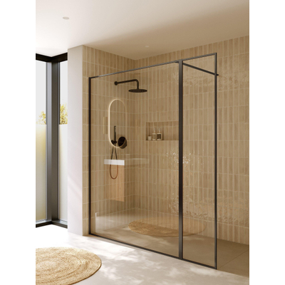 Riho Define Inloopdouche - 180x200cm (140 + 40) - Gunmetal mat