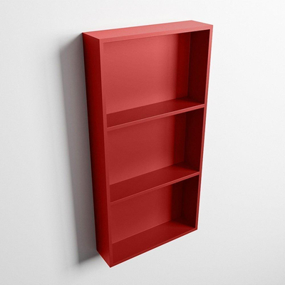 Mondiaz Easy nis 29.5x59.5x8cm voor Inbouw/opbouw 3 open vakken Solid surface Fire/Fire