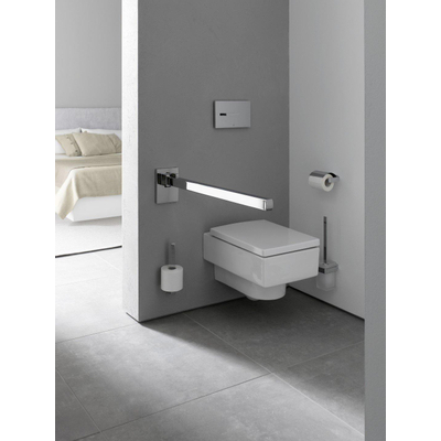 Emco Loft toiletrolhouder met klep chroom