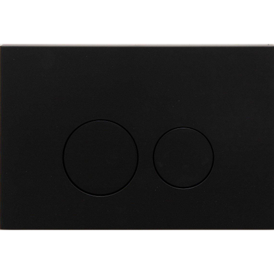 QeramiQ Dely Pack WC - 36.3x51.7cm - à fond creux - sans bride - réservoir encastrable Geberit UP320 - abattant frein de chute - plaque de déclenchement noir mat - boutons ronds - blanc brillant