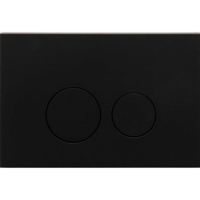 QeramiQ Dely Swirl Ensemble WC- 36.3x51.7cm - Réservoir encastré Geberit UP320 - Abattant de 35mm - Plaque de commande en métal noir mat - Boutons ronds - Blanc brillant