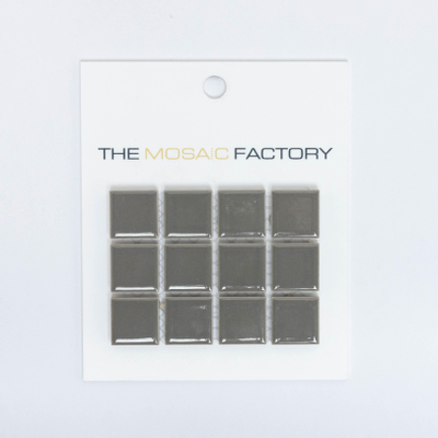 SAMPLE The Mosaic Factory Barcelona Carrelage mosaïque - 2.3x2.3x0.6cm - Carrelage mural - pour intérieur et extérieur carré - porcelaine gris