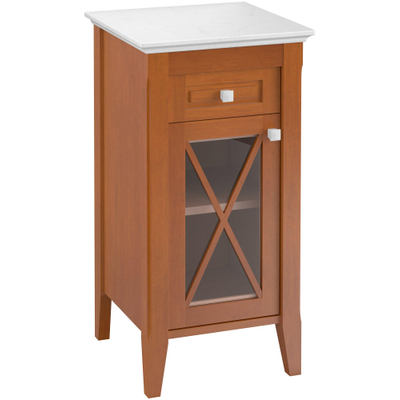 Villeroy & Boch Hommage lage kast - berk marmer 44x85cm - aanslag links greep wit