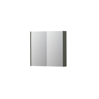 INK SPK2 spiegelkast – 80x74x14 cm – 2 deuren, dubbelzijdige spiegeldeuren – Beton mat