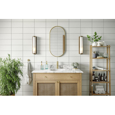 Miroir Haceka Deco - 80x40cm - ovale - or brossé