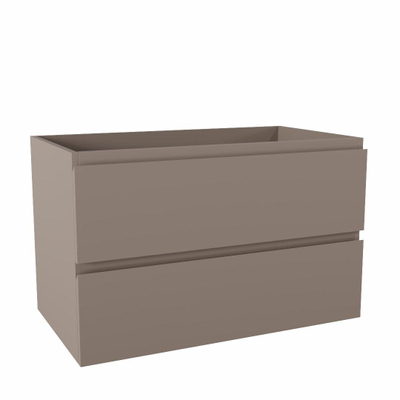 MONDIAZ Hay Meuble sous lavabo - 80cm - 2 tiroirs - Smoke