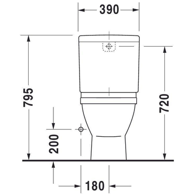 Duravit Starck 3 closet staand 370x430x655mm diepspoel wit TWEEDEKANS