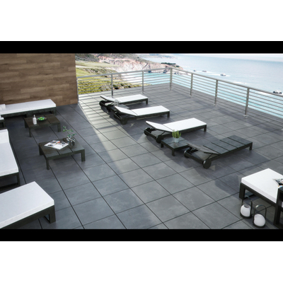 Terravito Velaro carrelage extérieur - 60x60cm - rectifié - effet béton - anthracite mat (anthracite)