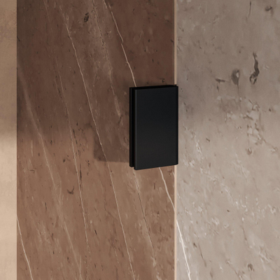 BRAUER Void Paroi de baignoire - 80x140 - verre bronze - incl. revêtement en verre - noir mat