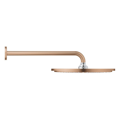 GROHE Rainshower hoofddoucheset: hoofddouche Ø31cm met douchearm wandmontage 38cm brushed warm sunset SHOWROOMMODEL