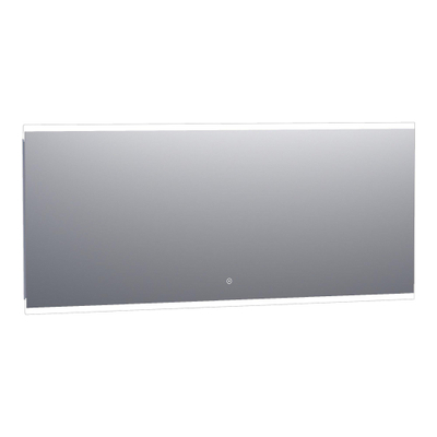 BRAUER Jasper spiegel – 160x70 cm – directe LED boven – dimbaar, touchbediening – Aluminium