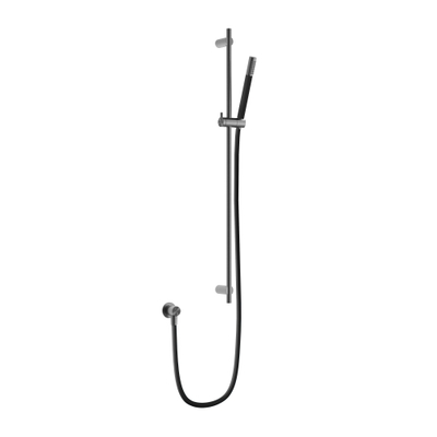 Hotbath Archie Barre de douche - 90cm - sortie murale - flexible de douche 1,5m - douchette - Gunal PVD brossé